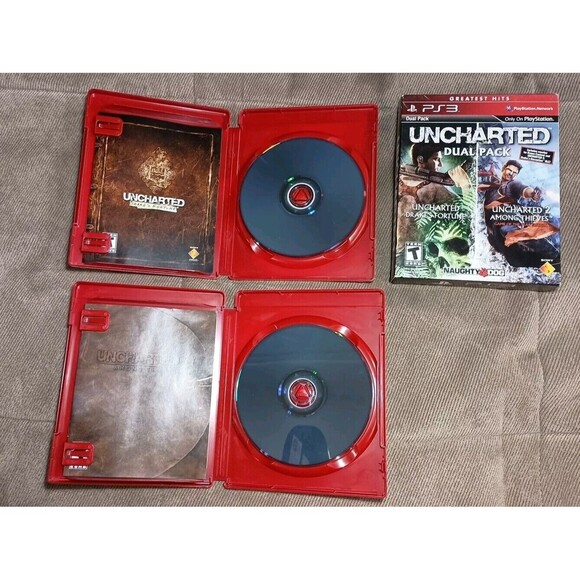 Uncharted 1&2 Dual Pack (PlayStation 3 PS3) Tested CIB Complete Lot Video Games - Picture 7 of 8